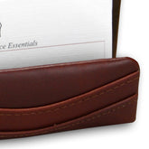 Saddle Brown Leather Business Card Holder